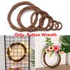 DIY Craft Wedding Wreaths Christmas Decor Window Door Hanging Rattan Garland Wreath Wicker Round/Heart Shape Sepak Takraw
