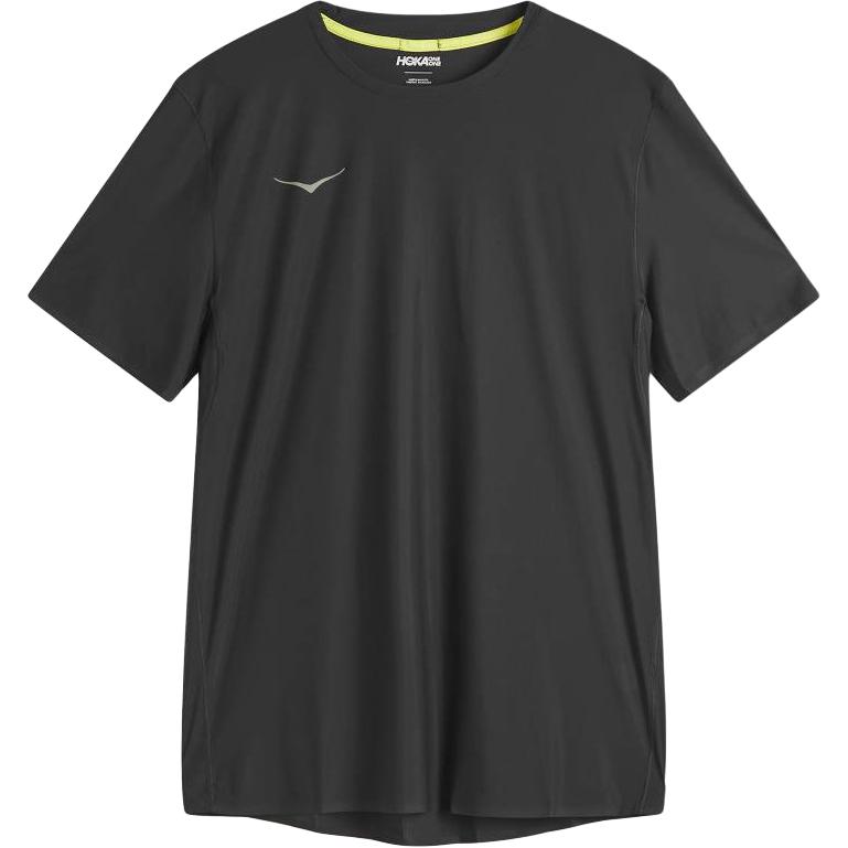HOKA ONE ONE Мужская футболка с логотипом, с коротким рукавом, с круглым вырезом, топы, черная 1151071-BLK S