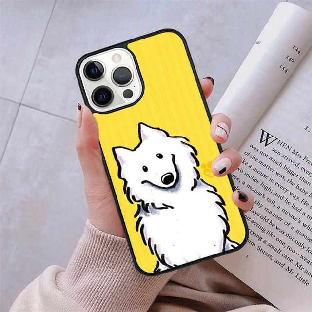 

Чехол для телефона с изображением щенка самоеда для iPhone 5 6 7 8 Plus X XR XS SE2020 Apple 11 12 13 mini Pro Max Galaxy S10 S20 S21 galaxy S21ultra