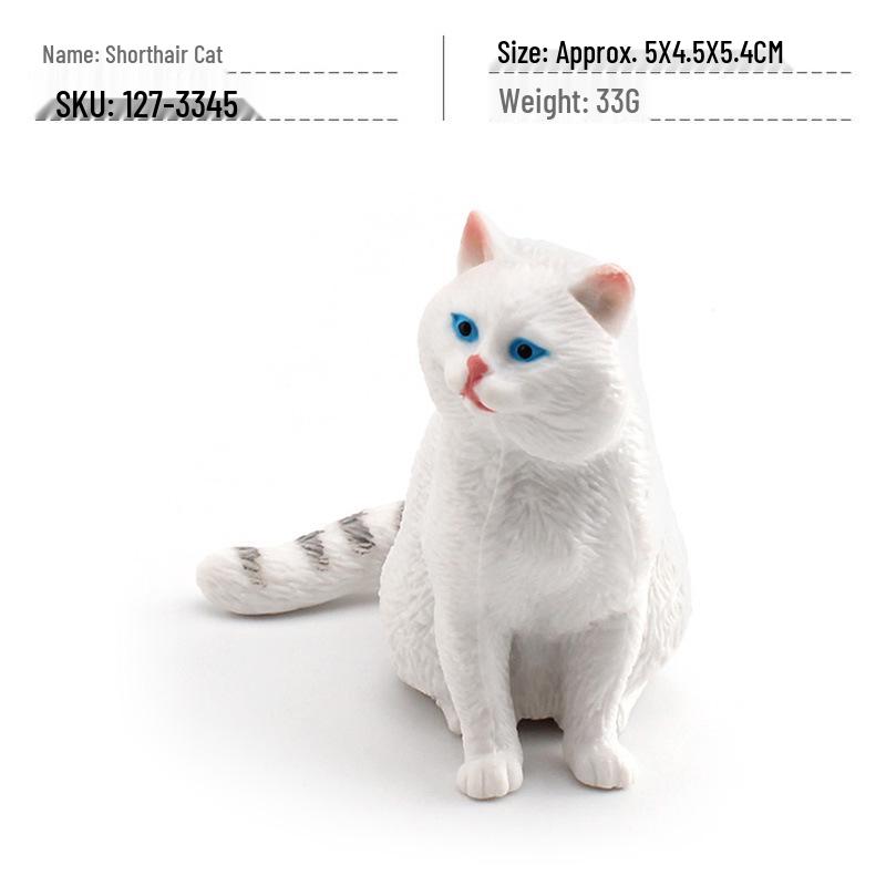 Cross-Border Mini Pet Cat Simulation Model: Orange, Fat, British Shorthair, Farm Cats Decoration Ornament