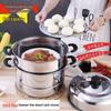 Lilang 3-Tier 30cm Stainless Steel Induction Steamer Pot