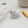 Moisture-proof Spooky Decoration 3D Printed Ghost Dog/Cat Figurine Ornaments, Knitted Texture Halloween Animal Stable Decorations, Small Cute