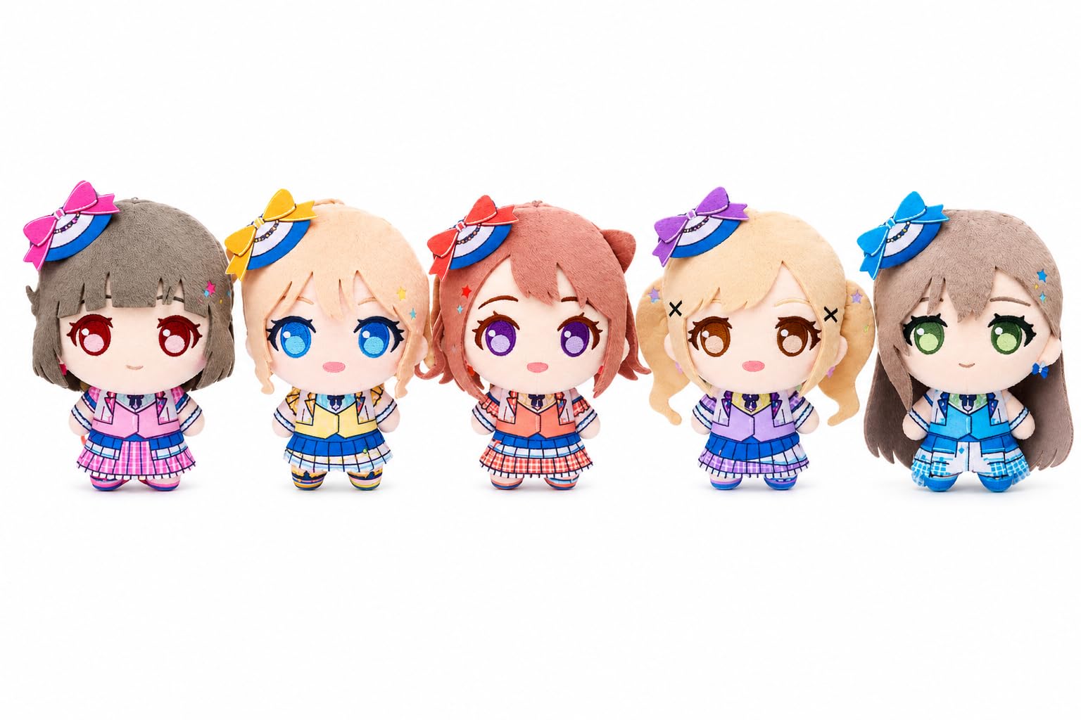 Petitsshu Poppin Party Plush Toy Complete Set of 5 (Approx. 12cm) Official