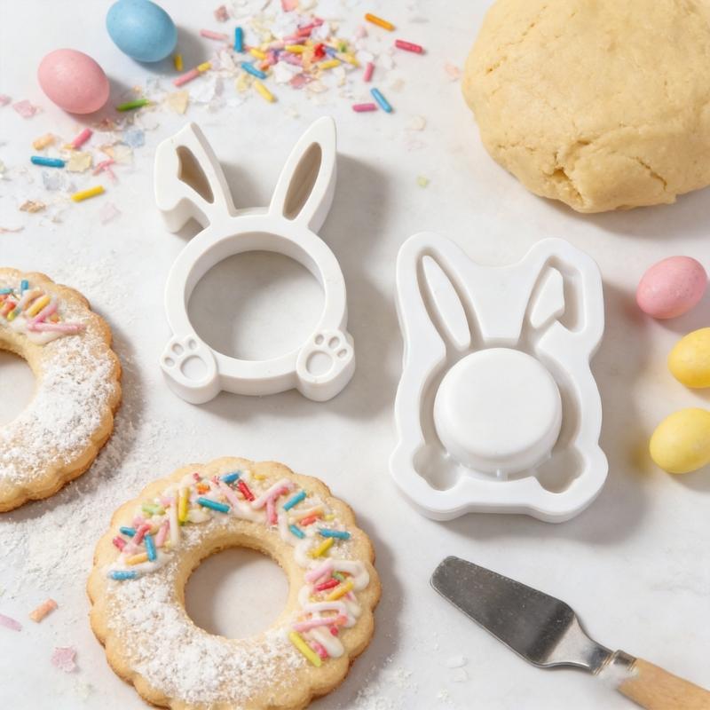Rabbits Shaped Silicone Mould Heat Resistant Easy Cleaning Detailed Easters Candle Making Supplies