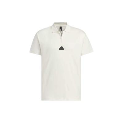 City Escape Logo Print Fitted Short Sleeve Polo Men Tops Han-Jade-White IT3936