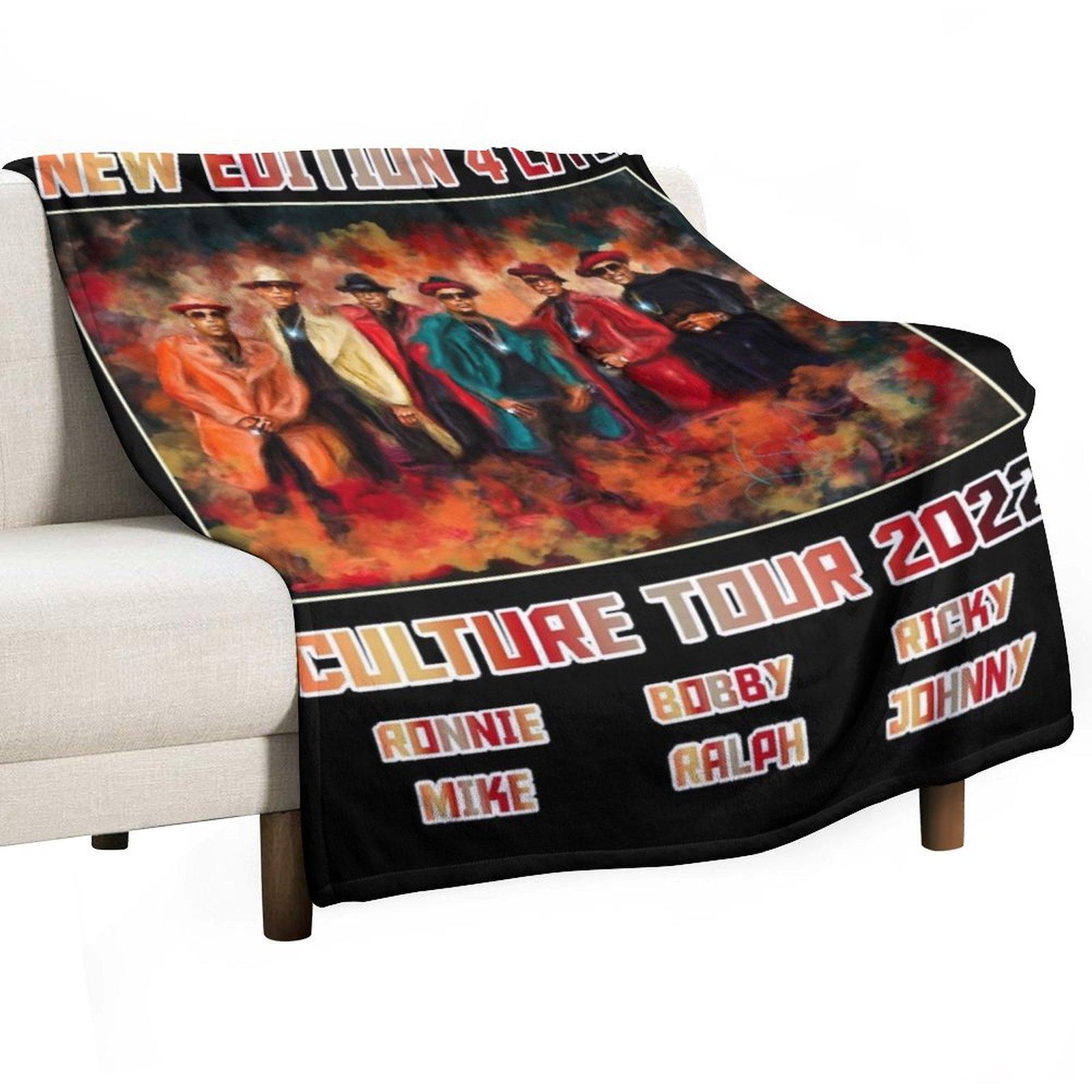New Edition 4 Lyfe CULTURE tour 2022 Edition Throw Blanket Decorative Throw Thermal Furry Sleeping Bag Blankets 30x40in
