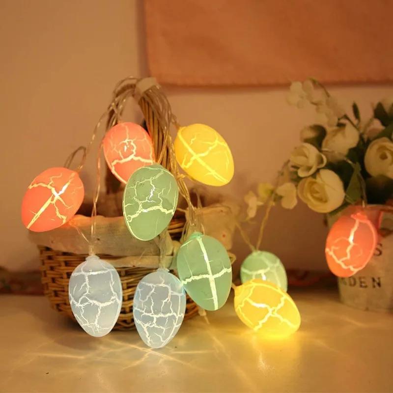 

1-5PCS Cracked Egg Design LED Easter String Lights Holiday Decor for Party Birthday Yard Indoor Festival Celebration Lighting 1PC