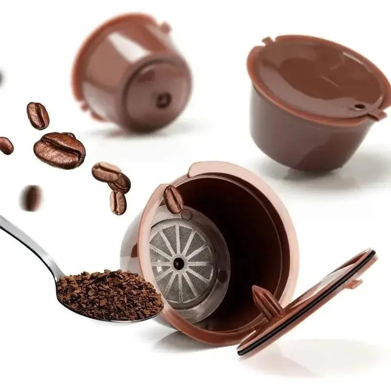 UNTIOR3Pcs Kits Cápsulas de Café Reutilizáveis para Máquina Nescafe Dolce Gusto Cápsulas Recarregáveis Cápsulas Compatíveis Filtros Copos Dispensador