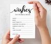 Inkdotpot Set of 50 Wishes for The Bride & Groom, Mr and Mrs Advice Cards Classic Wedding Décor, Guestbook Alternative 5x7 Inches