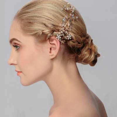 Photos de photographie, coiffe exquise, peigne en alliage tissé à la main, robe de mariée coréenne, peigne à cheveux, accessoires de mariage