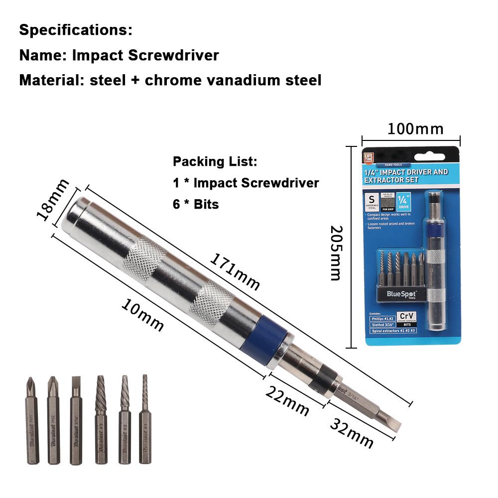 Set 1Celsius4 Inch Heavy Duty Rusted Stuck Broken Fastener Remover with Multiple Bits for Tight Spaces Industrial Use Steel Construction