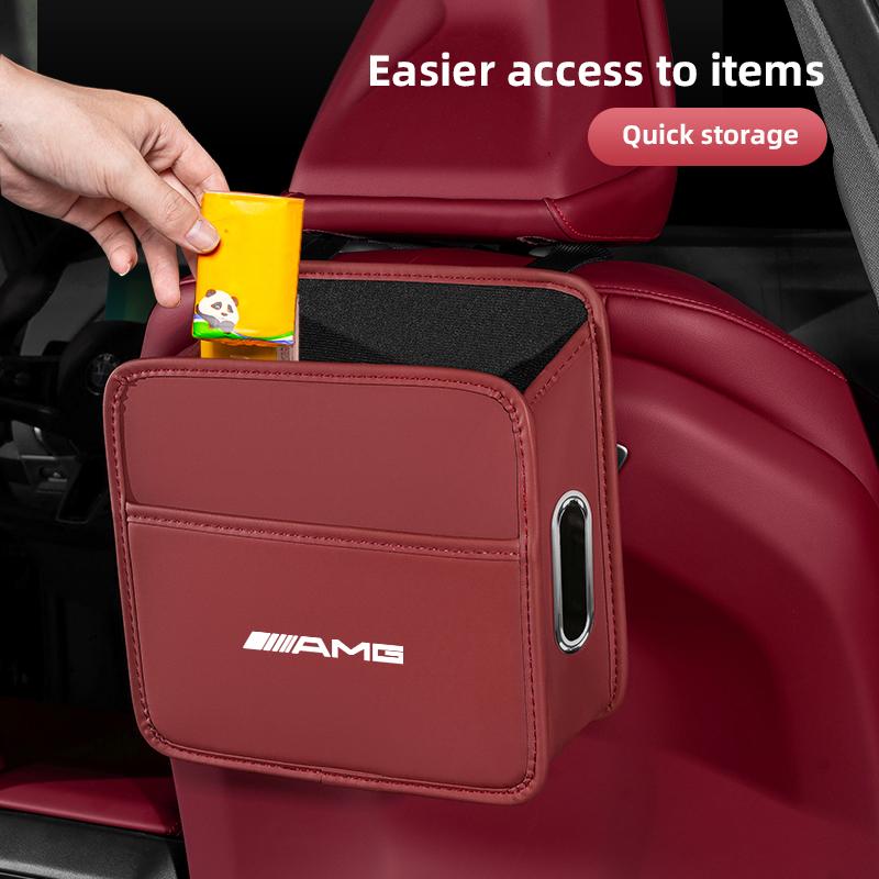 AAVO1 Car Seat Back Organizer Storage Box Auto Tissue Boxs For Mercedes Benz AMG W203 W205 W206 W211 W220 W212 W201 W140 GLK GLE GLC