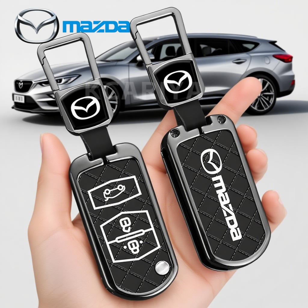 AAEZ1 Zi Alloy Car Key Remote Control Protective Case For Mazda Axela Atenza 3 2 6 CX3 CX5 CX30 CX8 CX9 MX5 RX7 RX8