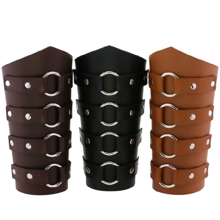 Elegante Vintage PU-Leder-Handgelenkmanschetten mit runder Schnalle Perfekte Passform für Männer und Frauen bei historischen Nachstellungen