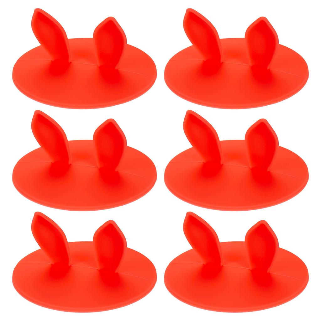 3/6Pcs Silicone Cup Lids 3.9 Inch Mug Cover Seal Rabbit Ear Silicone Cup Covers for Hot and Cold Drinks Cup Glass Cup Coffee Cup