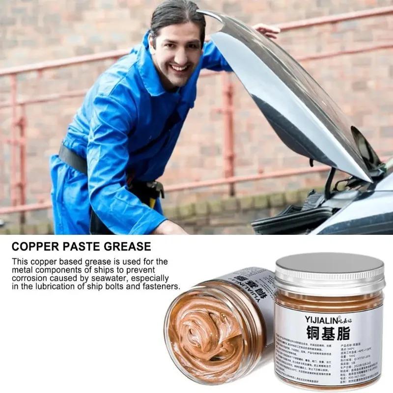 100g Copper Grease Anti-Seize – High-Temp Copper Thread Grease, Versatile Automotive Brake Lubricant for Car Brake Maintenance