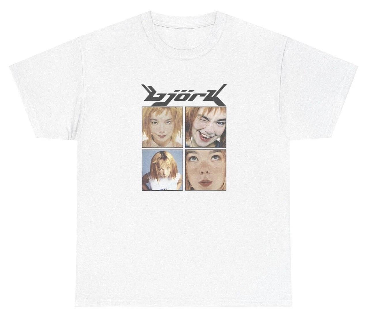Bjork T Shirt Music Pop Y2K Band Fan PJ Harvey Kate Bush The Sugarcubes Tee L