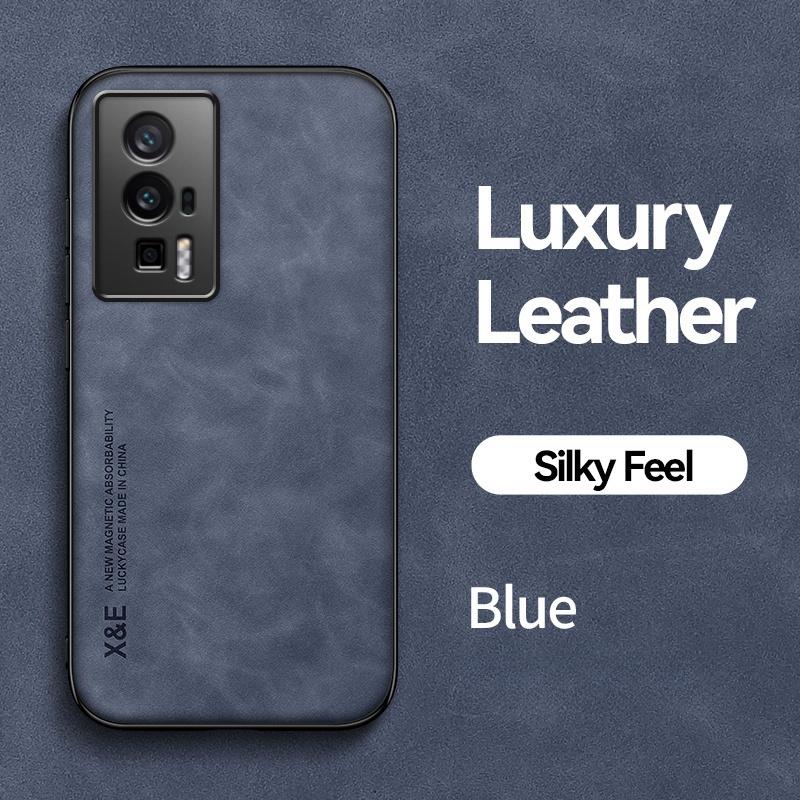 For Xiaomi Poco F5 Pro 5G Case Leather Car Magnetic Holder Phone Cover for Pocof5pro Poko Little F 5 Pro F5Pro TPU Protect Funda