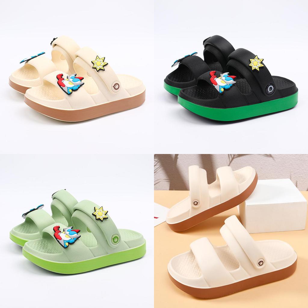 Flexible Soft Eva Boys Summer Slippers Trendy Nonslip Indoor Sandals For Kids In Fun Cartoon Designs