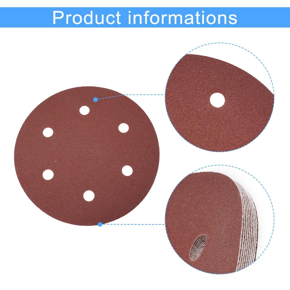 Newest Sandpaper 10PCS 40-2000grit 6 Hole 9inch/225mm Alumina Hot Sale