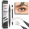 Natural and Smooth Wild Eyebrow Two-headed Eyebrow Pencil, Waterproof, Sweat-proof and Non-smudging Double-headed Eyebrow Pencil