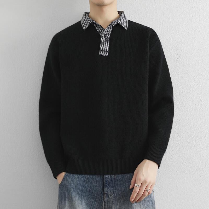 Pierre Cardin Men's Shirt Collar Knitted Sweater