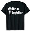 Vintage Funny The Dogfather Golden Retriever Dog Dad Owner T Shirt Men Tee Shirts Oversized Cotton Casual Streetwear Tshirts