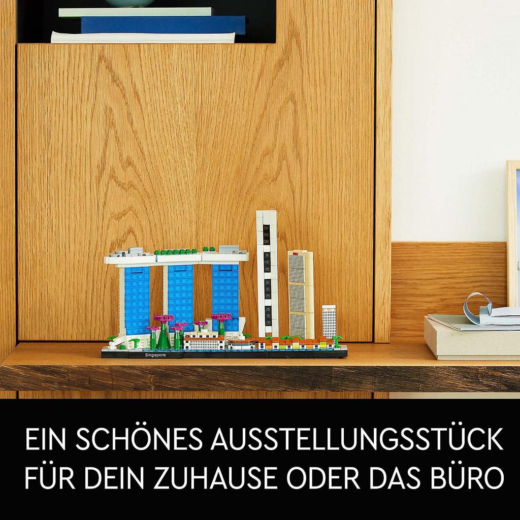 LEGO Architektur Singapur 21057 Spielzeugblock Geschenk Architektur Reisedesign Innenarchitektur Jungen Mädchen Erwachsene
