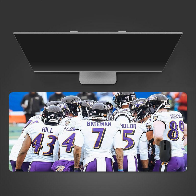 Baltimore Ravens Players Mouse Pad, Large Gaming Desk Mat, Non-slip XXL Mousepad for Laptop & Tablet, Mini PC Playmat with Stitched Edges