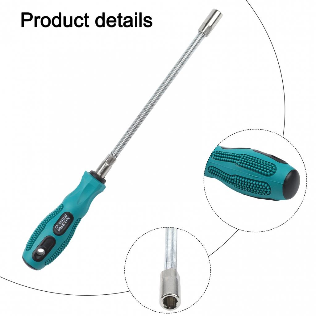 Flexible 14 Inch Socket Screwdriver with Comfortable Grip for Easy Use