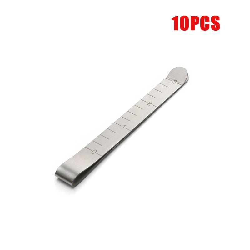

10pcs Stainless Steel Sewing Clip Hemming Clips Measurement Ruler for Fabric, Pinning and Marking Accessories DIY Sewing Supplie