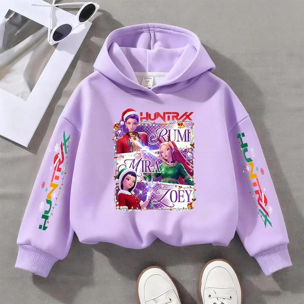

KPop Demon Hunters Huntrix Hoodie Kid Clothes Girls Clothing Fashion Boys Clothes Spring Autumn Christmas Sweatshirt Child Tops 120