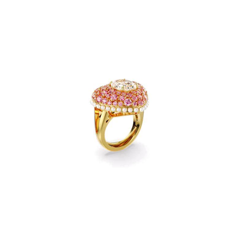 Swarovski Heart Shaped Crystal Ring Women ring Gold 5690058 Box (Random Color)