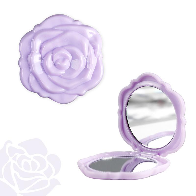 1Pcs Portable Retro Rose Flower Mini Mirror Small Pocket Makeup Mirror Double Sided Hand Mirrors Compact Cosmetic Beauty Tool