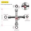 Water Meter Valve Key, Inner Triangle Wrench, Multi-Purpose Tool, Electric Control Cabinet Car Elevator Cross Key Wrench