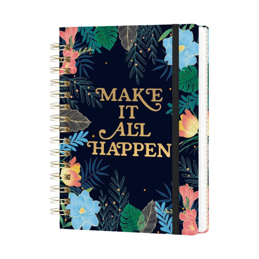 Hardcover Coil Notebook A5 Hardcover Notebook Stylish Lined Journal Office Notes B
