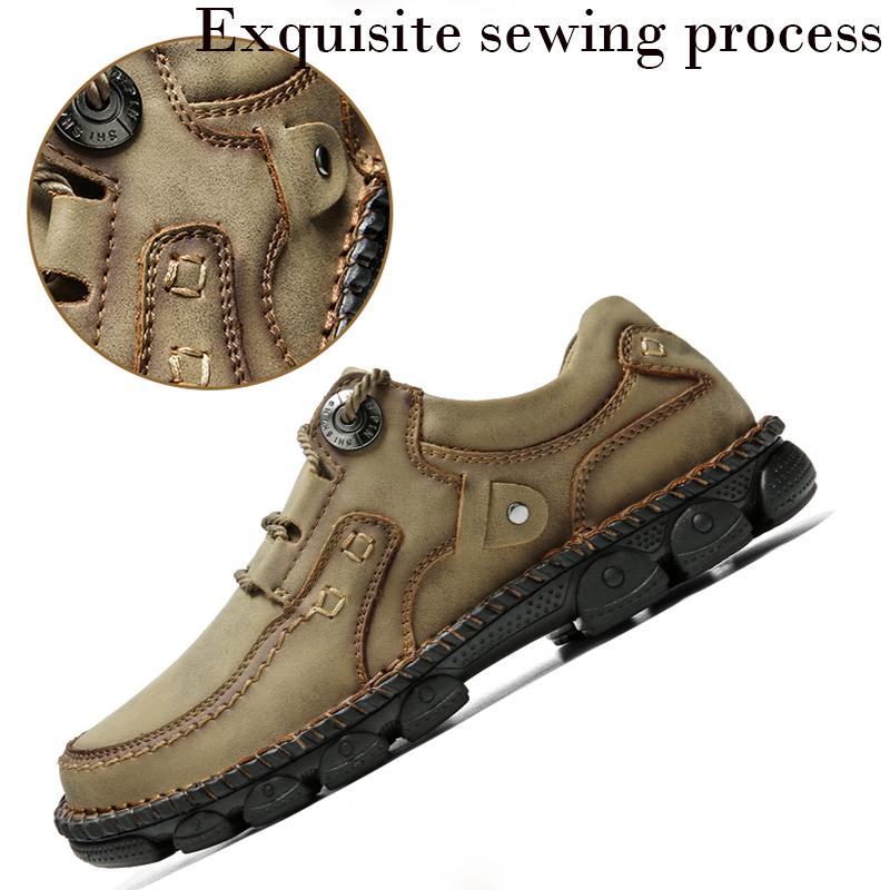 38-48 Men's Casual Leather Shoes Leather Soft Sole Wear-resistant Non-slip Men's Loafers