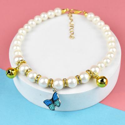 Yousheng Puppy Necklace Fashion Imitation Pearl Pendants Adjustable Cat Dog Neck Chain Pet Accessories