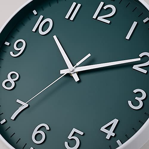Silent Wall Clock Dark Green