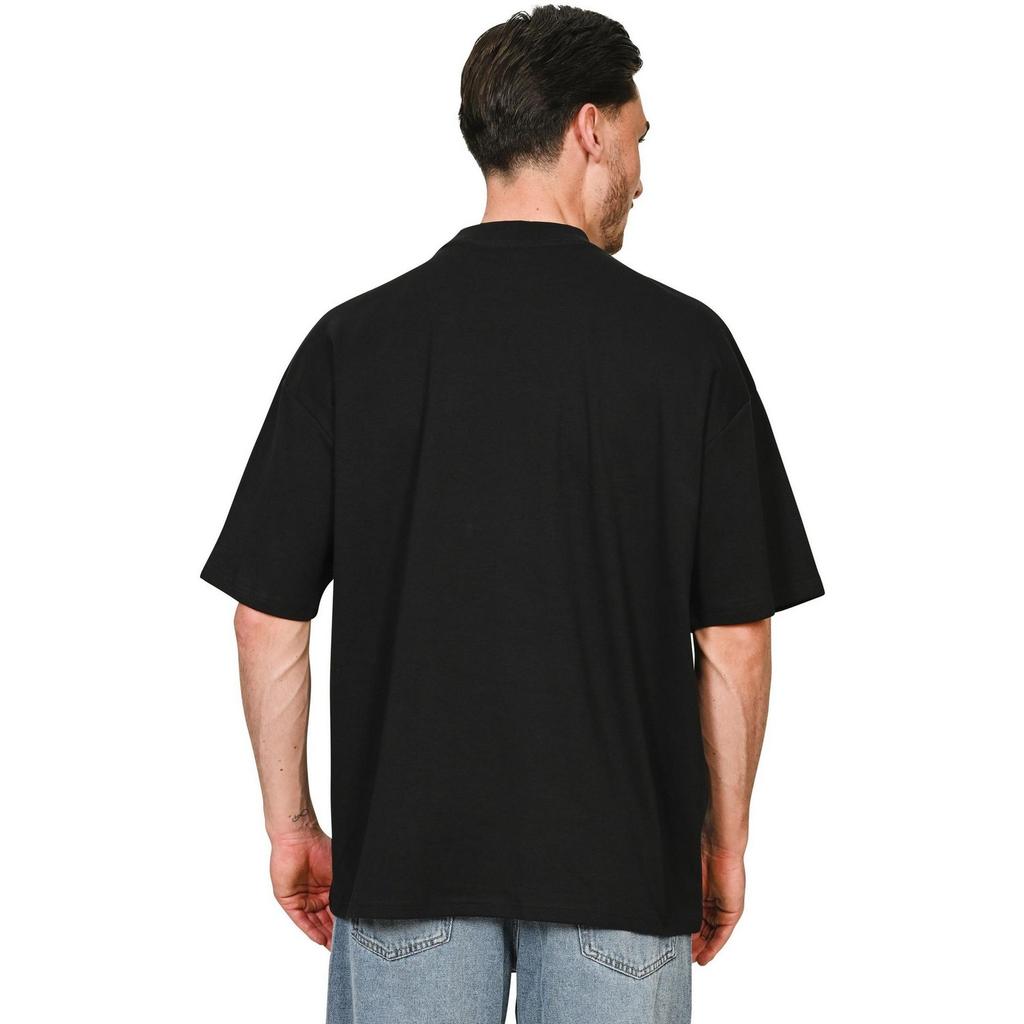 Casual Classics Unisex-T-Shirt für Erwachsene, Interlock, gekämmte ringgesponnene Baumwolle, verlängerter Ausschnitt, übergroß
