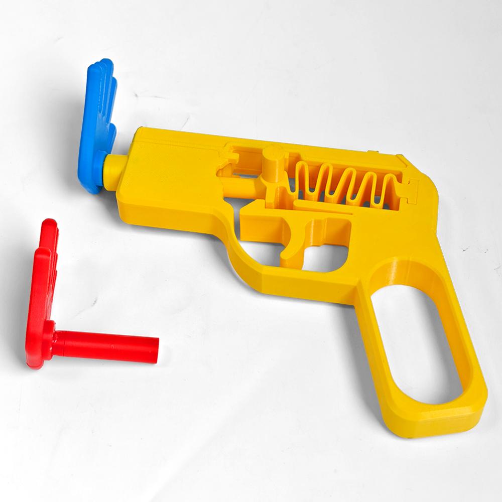 NOVO Prop Impresso em 3D Pistola de Brinquedo Lançador de Palma Substituível, Brinquedo de Mão Interativo Engraçado para Lembrancinhas de Festa Esportes ao Ar Livre