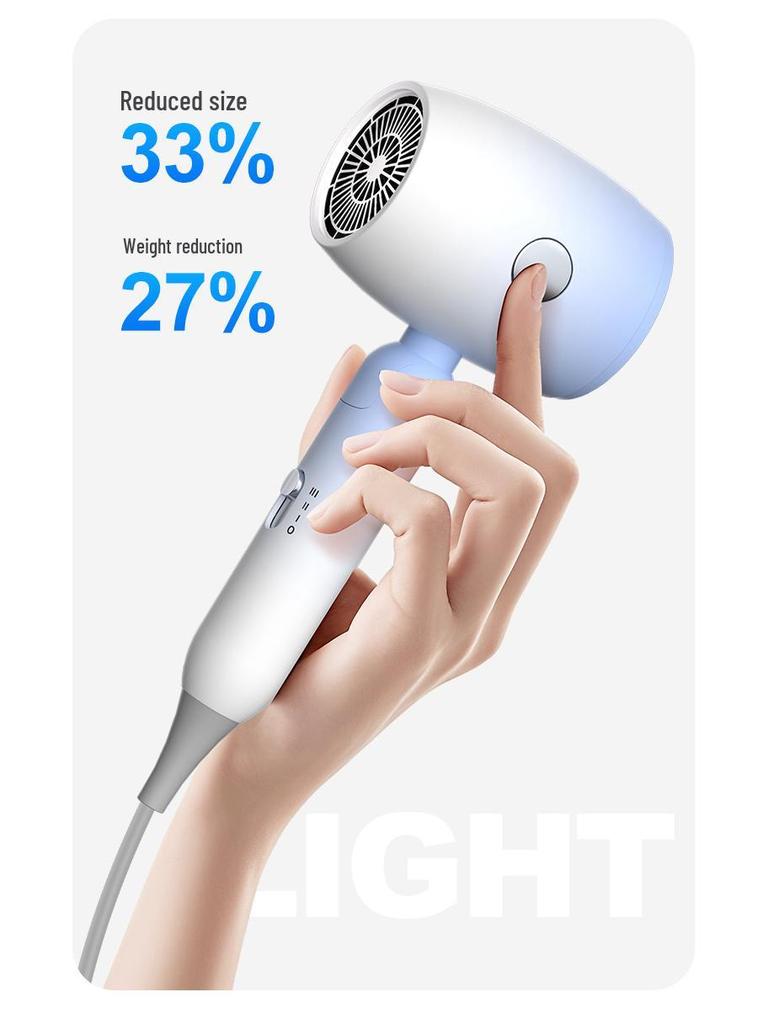 Youteng Portable Folding Hair Dryer: High Air Volume, Ideal for Dorms & Hotels