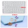 Alphabet Epoxy Resin Mold Kit Ornament Backward Letter Resin Silicone Mold Drill Number Mould For Keychain Making Jewelry DIY