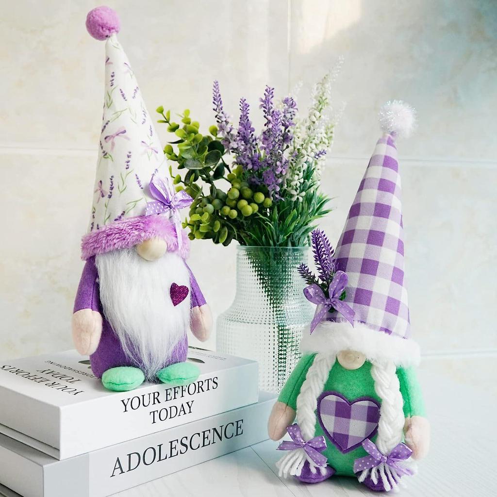 Summer Lavender Heart Faceless Doll - Cute Cross-Border Window Display Decoration