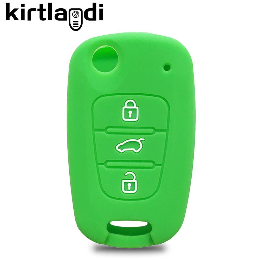 Silikon Schlüsselhülle Klappschlüsselhülle für Kia Rio 3 sportedge ceed Soul Cerato 2 für Hyundai i20 ix35 i30 Accent Schlüsselanhänger