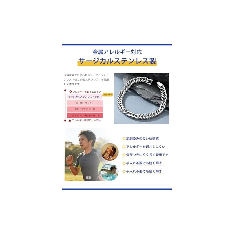 PROSTEEL Men's Stainless Steel Cuban Link Bracelet, 8mm Wide, 19cm, Hypoallergenic, Stylish, Casual