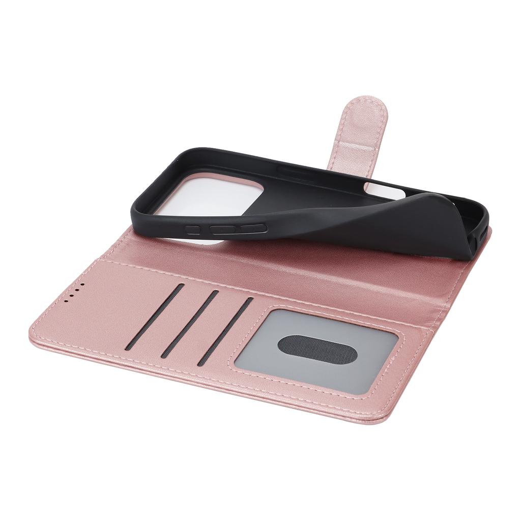 Etui z podstawką dla iPhone 17 Pro, odporne na wstrząsy, skórzany portfel, pokrowiec na telefon