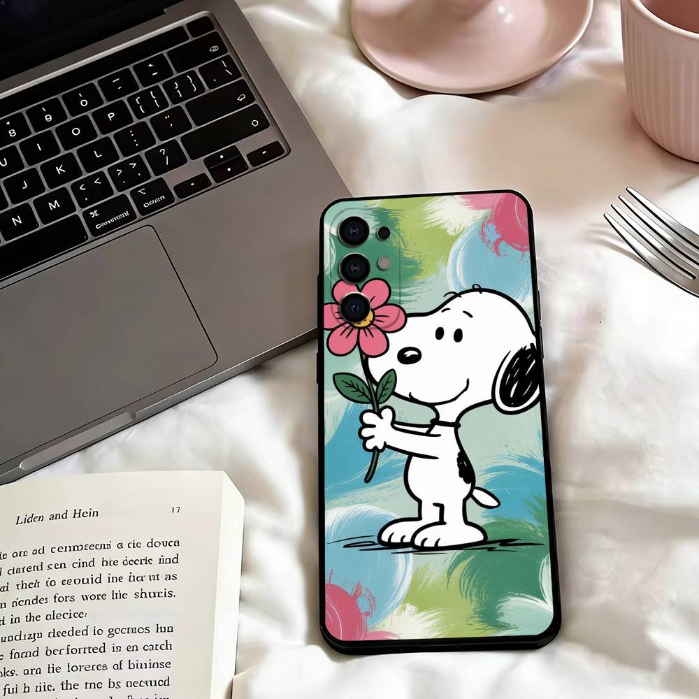 Cute S-Snoopys Phone Case For Samsung S25,S24,S21,S22,S23,S30,Ultra,S20,Plus,Fe,Lite,Note,10,Black Cover
