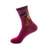 Oil painting medium tube socks European and American adult socks Women's trend stockings Men's autumn and winter cotton socks
