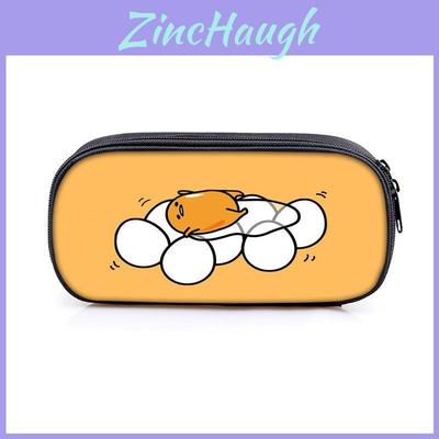 Egg Yolk Gudetama Pencil Case With Large Capacity Nylon Organizer For Students And Office Use